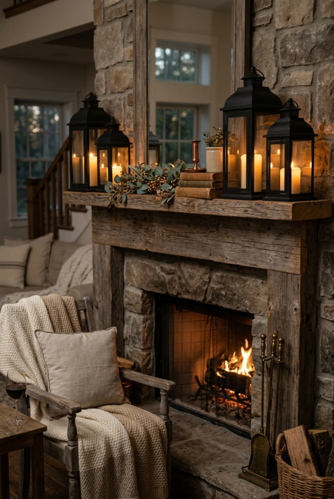 Rustic lantern lighting