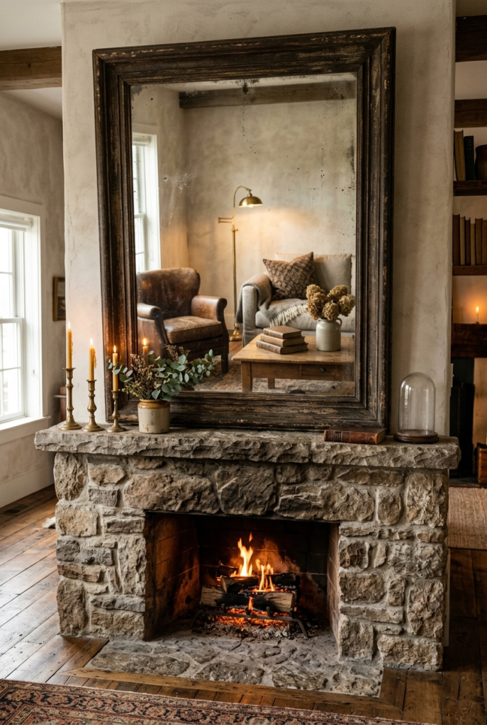 Large antique mirror