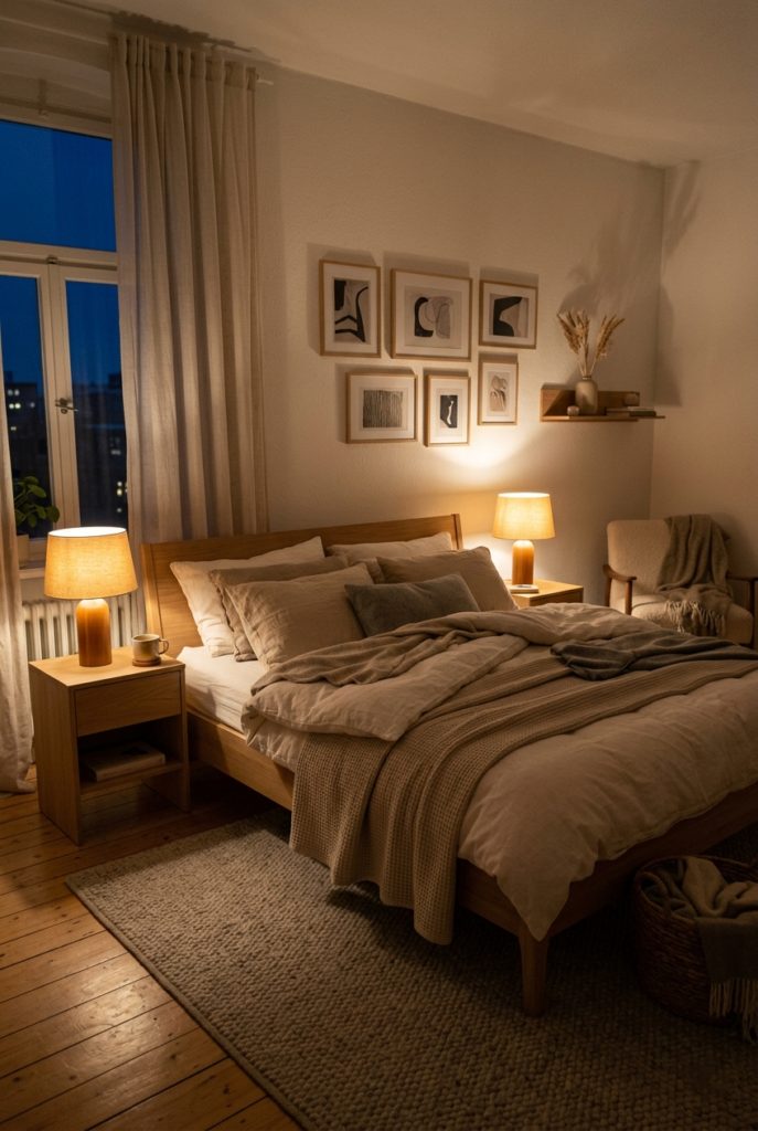 Warm evening lighting