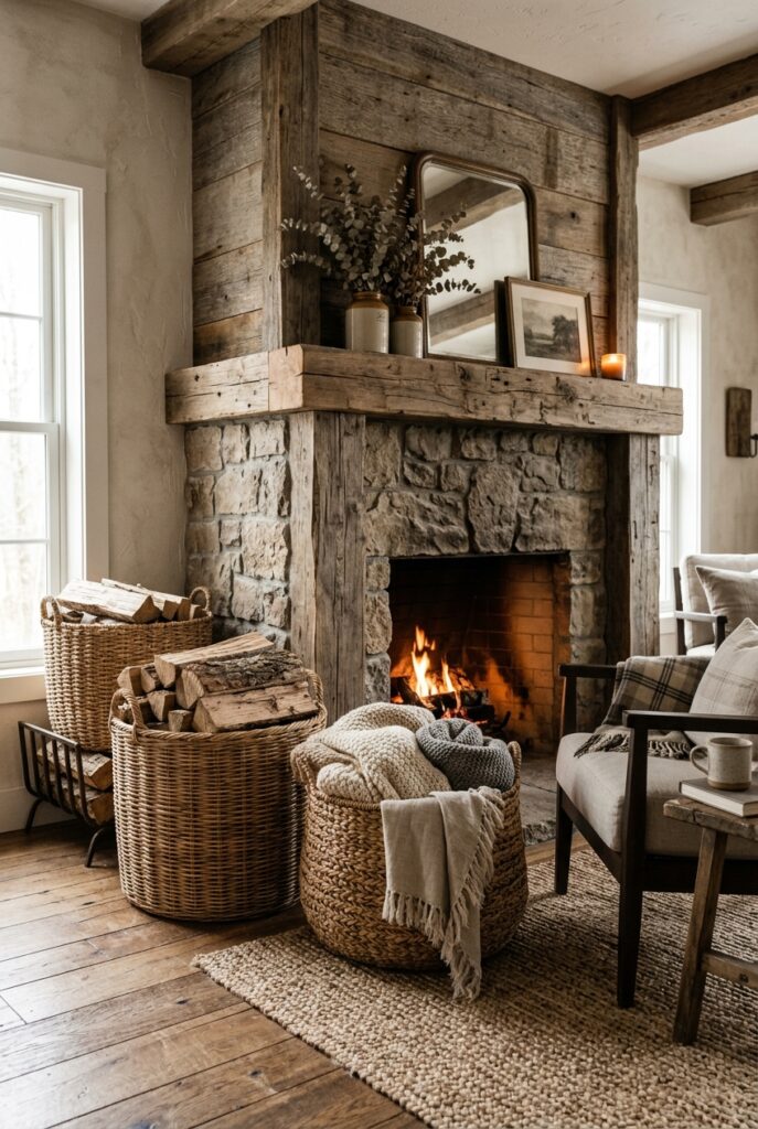Woven basket decor