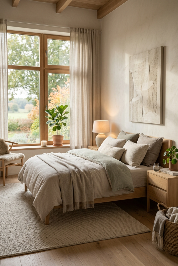 Cozy Scandinavian bedroom
