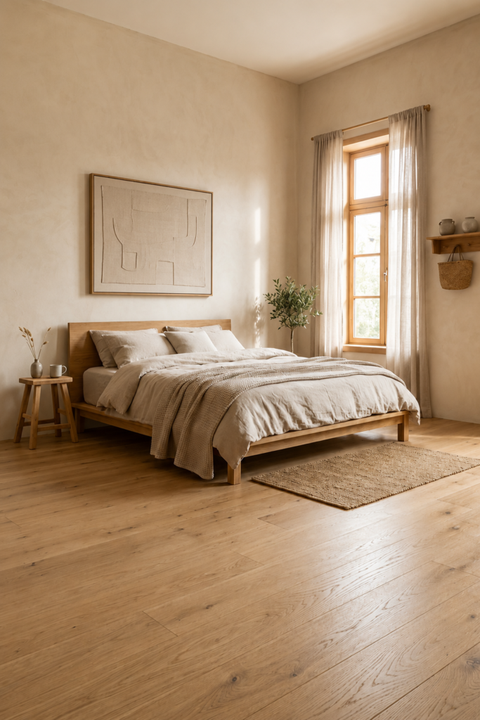  Open minimalist bedroom layout