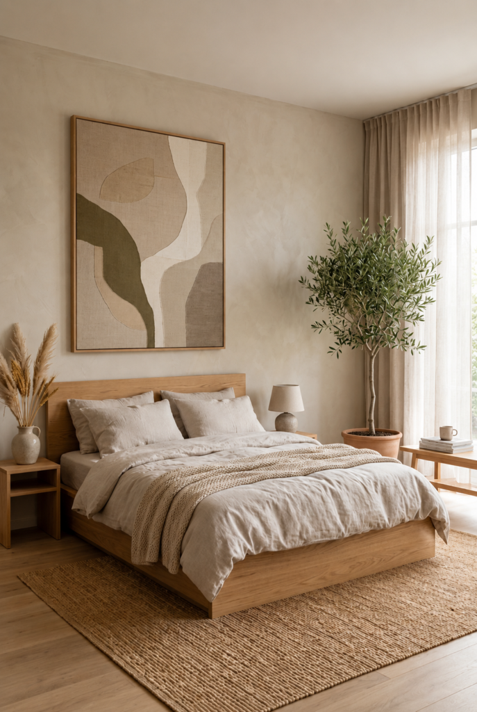 Minimal bedroom wall artwork


